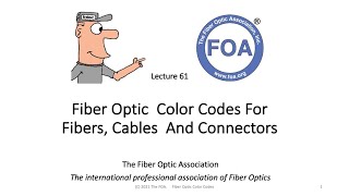 Lecture 61 Fiber Optic Color Codes