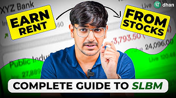 How Does Stock Lending & Borrowing Mechanism Works? (SLBM) | Earn Passive Income From Your Stocks