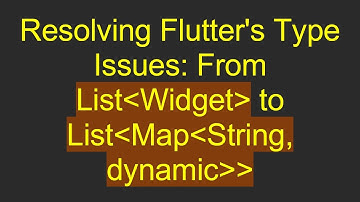 Resolving Flutter