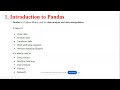 Part-1 Introduction to Pandas in  Python For Data Science II Python Pandas Data Science Tutorial