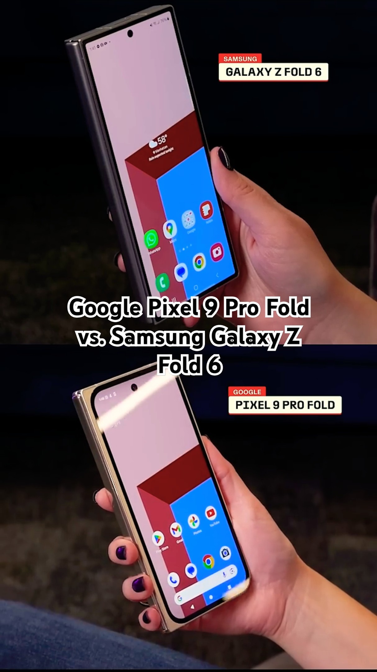 Google Pixel 9 Pro Fold vs. Samsung Galaxy Z Fold 6