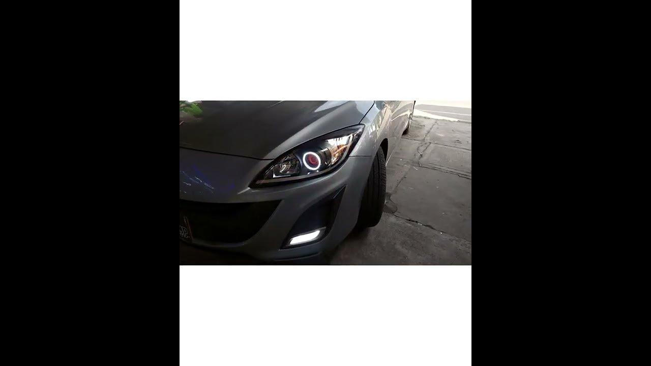 Modificación farolas faros Mazda 3 All New - YouTube