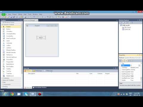 Visual basic tutorial 1, getting started & hello world