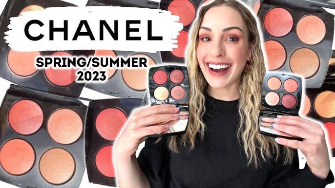 CHANEL LE BLANC 2023 ✨ REVIEW, SWATCHES, DEMO  58 DELICES EYEHSHADOW &  FANTAISIE DE CHANEL BLUSH 
