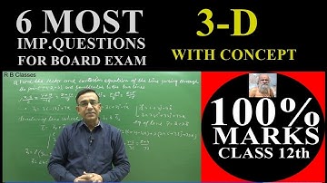 Class 12 Maths 3D Geometry  Most important Questions for CBSE Board Exam