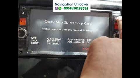 Nissan Clarion MC314D-W CHECK MAP SD CARD Solution (Whatsapp : +8801819199795 )