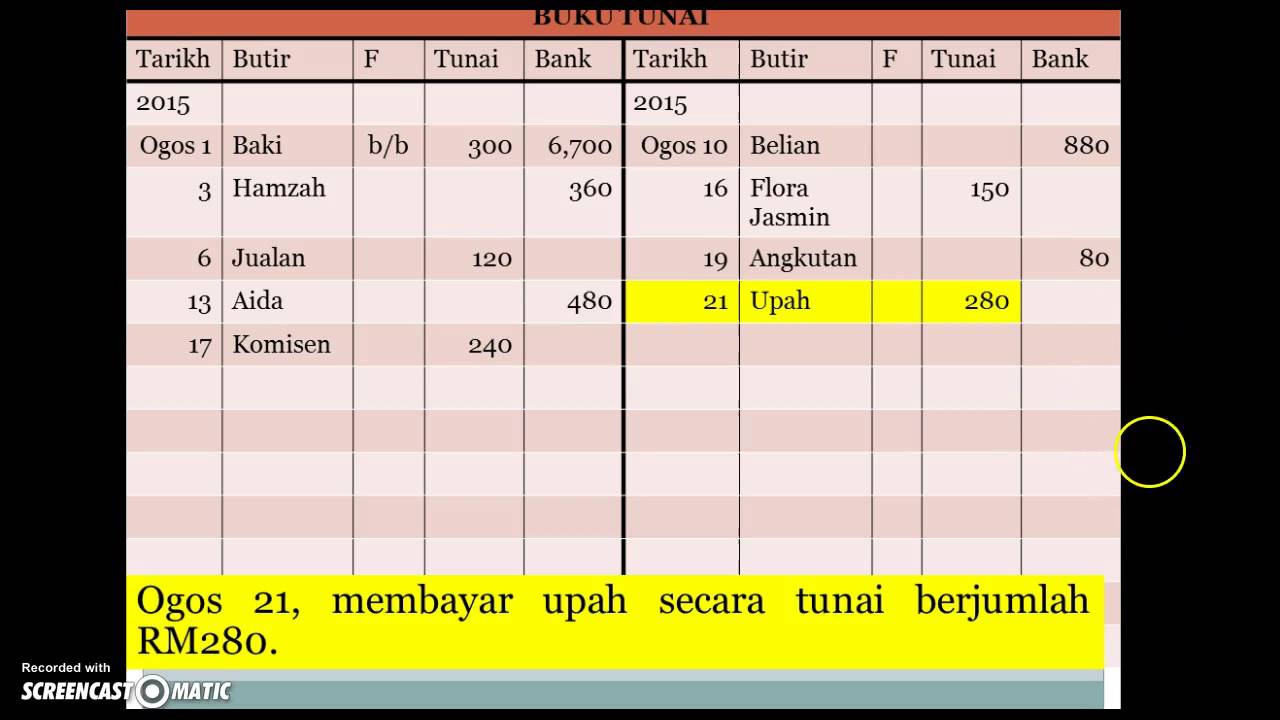 Buku tunai runcit format