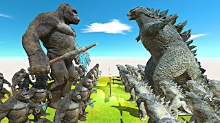 Legendary Growing War - Growing King Kong vs Growing Godzilla 2014 | Animal Revolt Battle Simulator