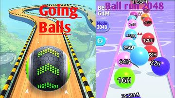 Ball Run 2048 Game and Going Balls Playing Android Mobile Gameplay