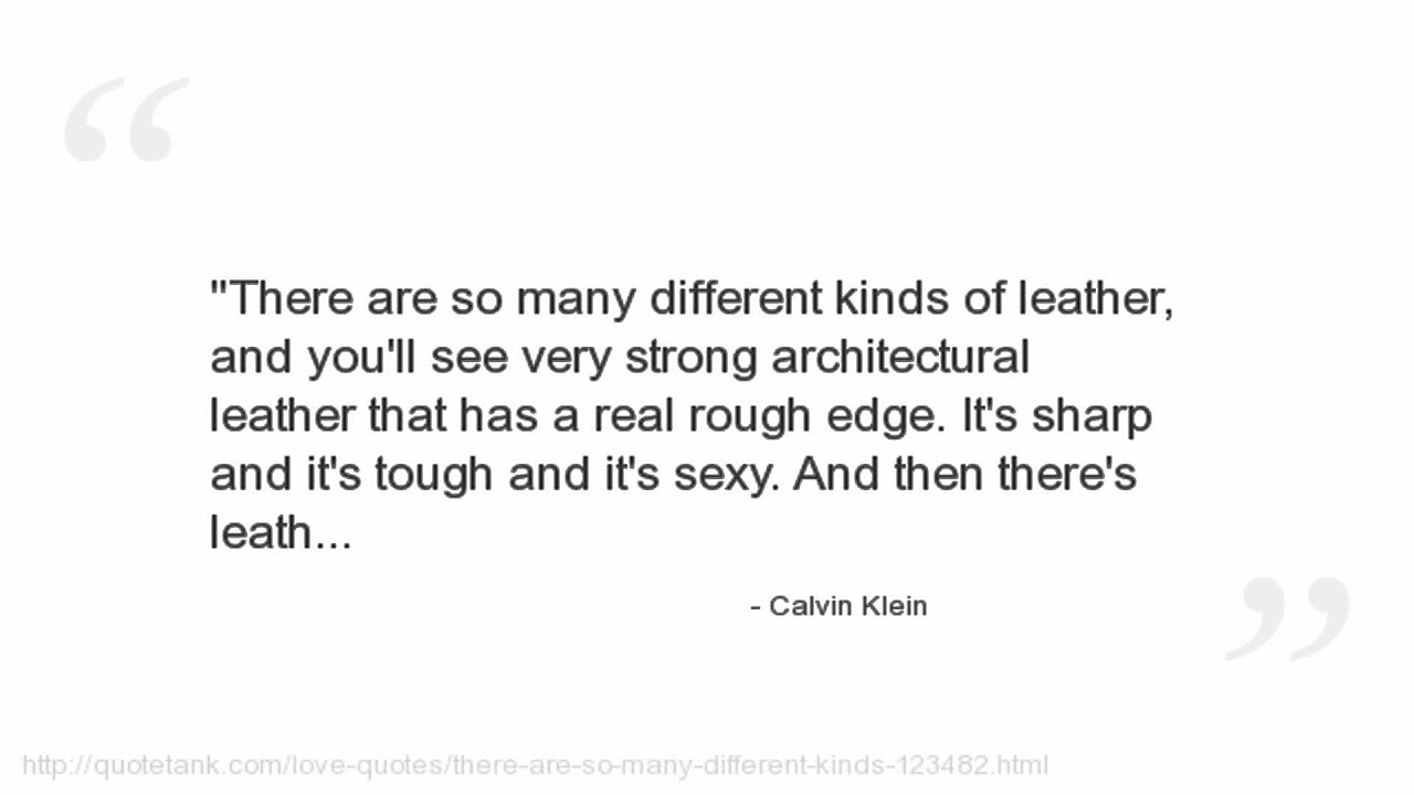 Calvin Klein Quotes - YouTube