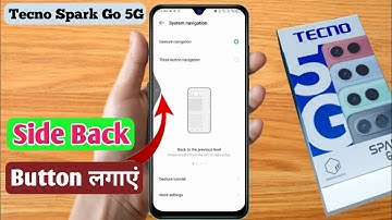 tecno spark go 5g side back button settings, tecno spark go 5g gesture navigation setting