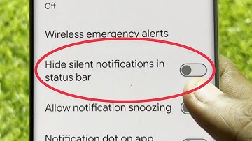 Hide silent notifications in status bar in Android 14 || Google Pixel Mobile