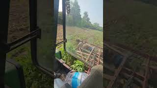 Disking the tallest weeds in Michigan!!! John Deere 4430
