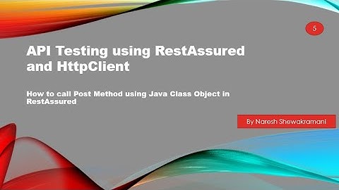 How to call Post Method using Java Class Object in RestAssured