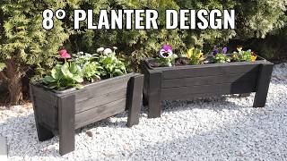 DIY Raised Planter Boxes with a Twist (8° Design Upgrade!)