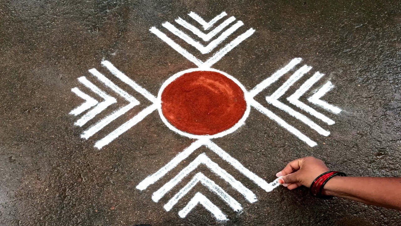 Easy padi kolam|puratasi matham special PADI kolam| pandaga muggullu beautiful rangoli