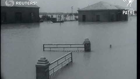 ITALY: Floods in northern Italy (1957)