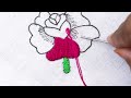 very easy rose flower embroidery designs - cute and easy hand embroidery rose flower pattern