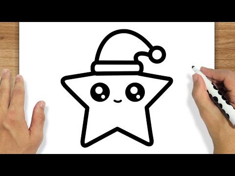 COMO DESENHAR UMA ESTRELA DE NATAL KAWAII