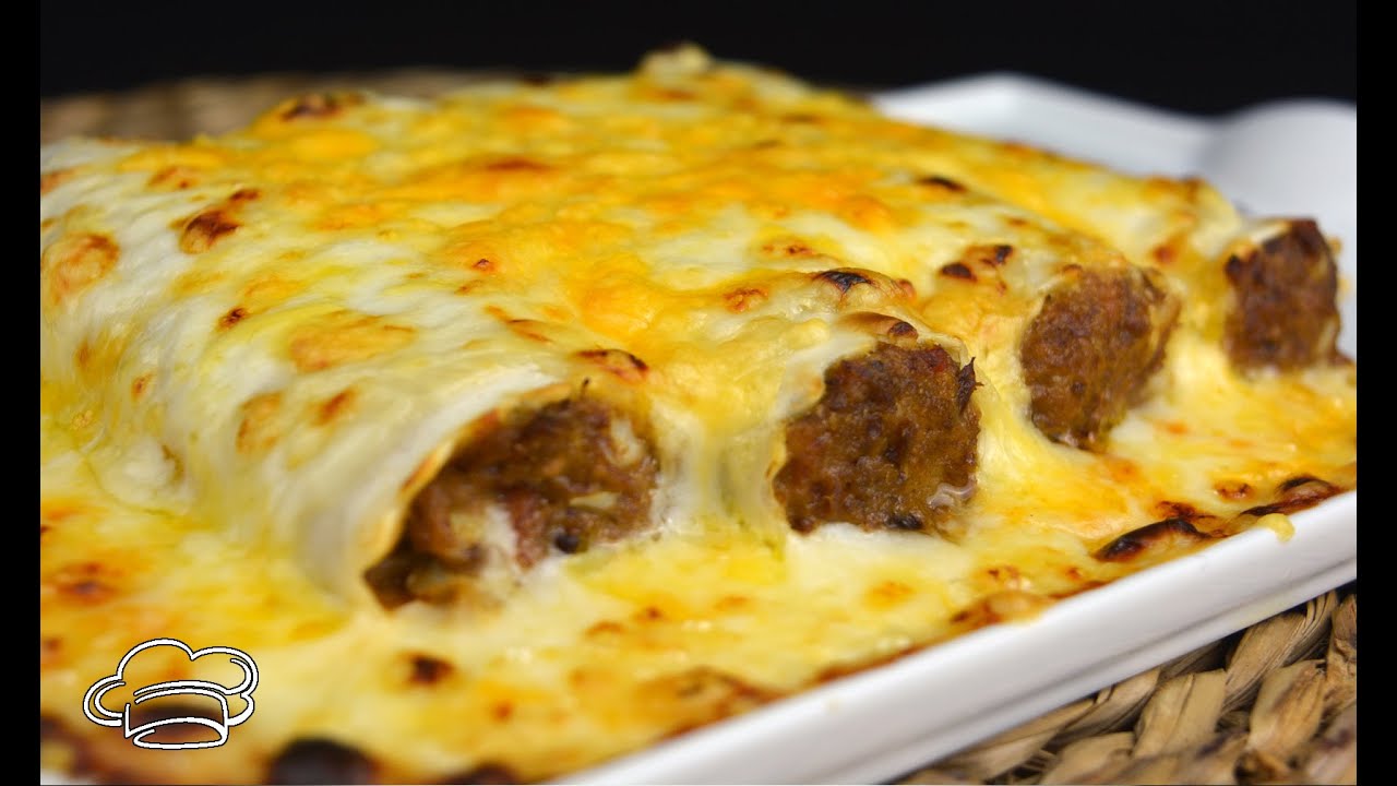 Canelones de ternera con foie gras, bechamel y cuatro quesos