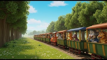 The Monkey Who Built a Train 🐵🚂 | Fun Nursery Rhyme for Kids