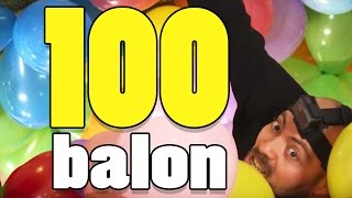 100 Balonun Üzerine Atlarsan Ne Olur?  Deneyip Gördük