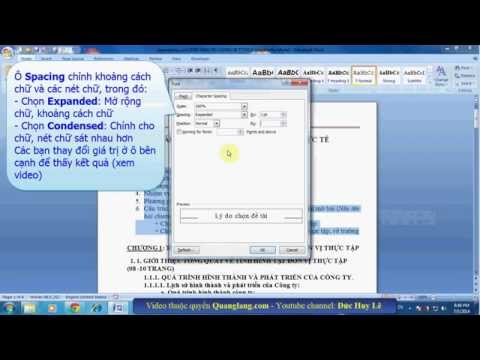 Cách giãn khoảng cách chữ trong Word