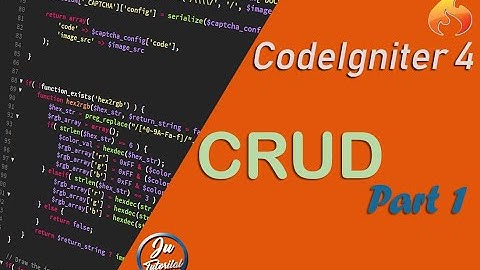 CodeIgniter 4 | CRUD Database - Part 1