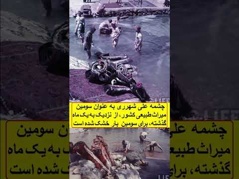 یاد باد آن روزگاران زمان شاه فقید که مردم فرش هایشان را در چشمه علی شهر ری میشستند