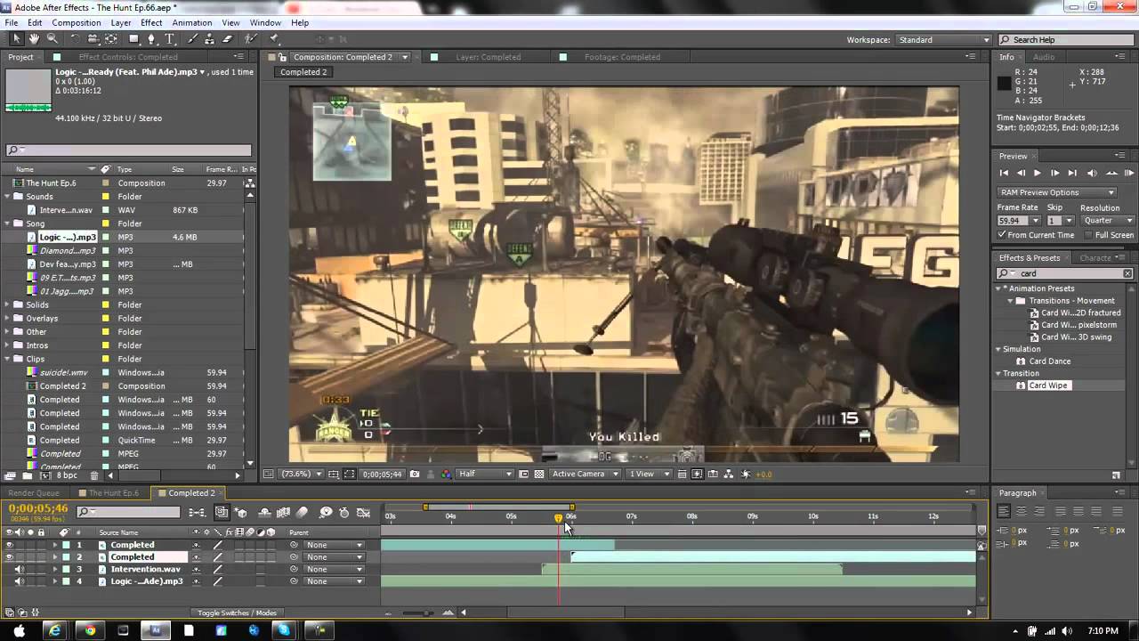 Tutorial #7: Card Wipe Transition - by wP Brady