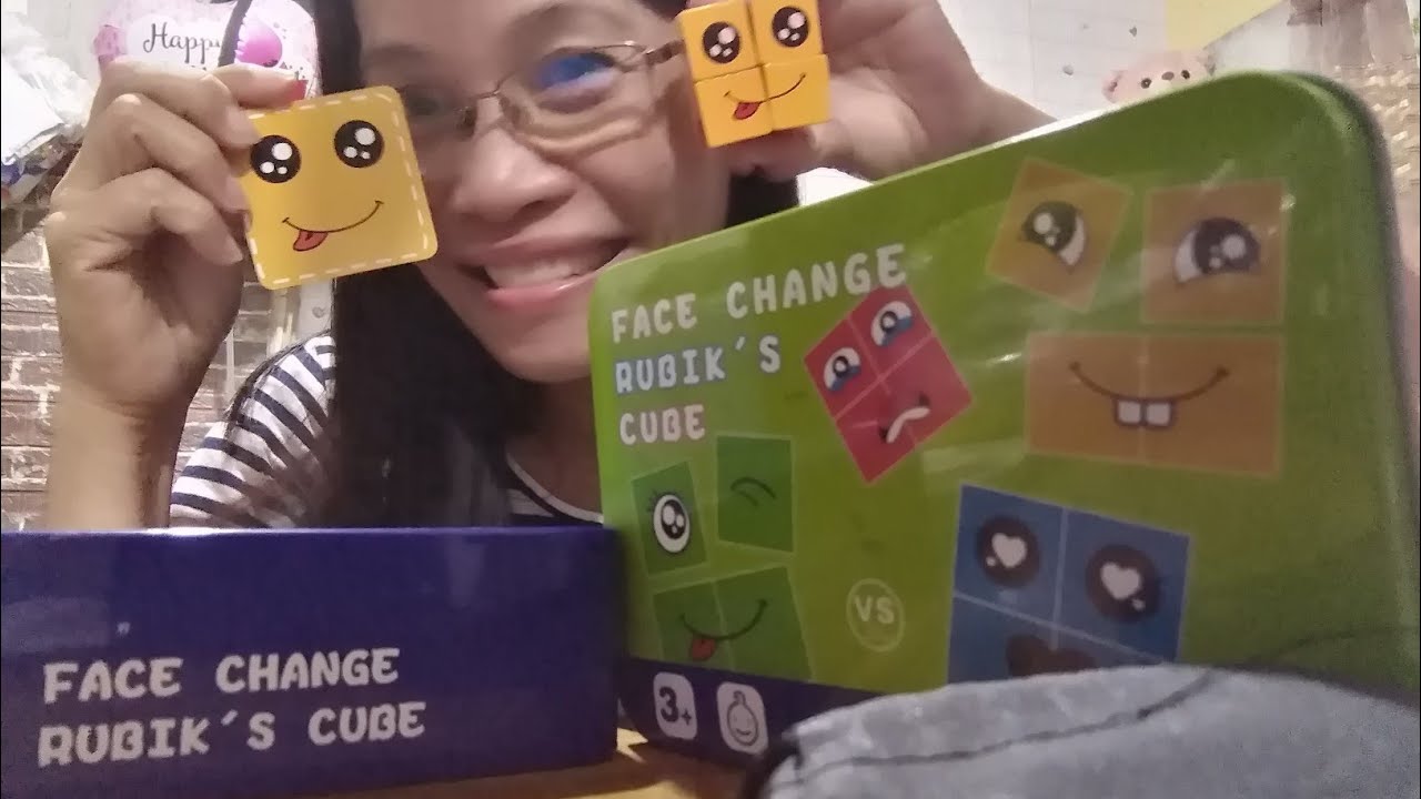 How to Play Face Change Rubik's Cube #tips #unboxing #rubikscube #emoji  #toys 