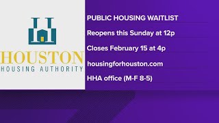 Houston public housing waitlist is reopening, but what's new?