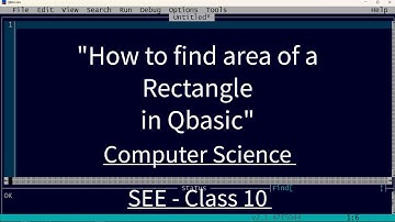 (QBASIC) How to find area of a rectangle in qbasic