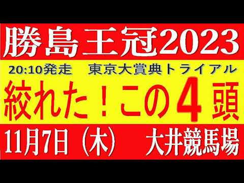 勝島王冠2023（大井競馬）⚠️15頭に減点！消去法データ予想