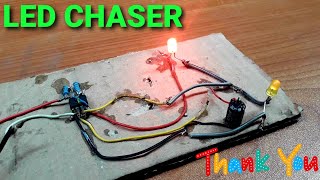 Led Chaser Circuit using 555 timer ic...