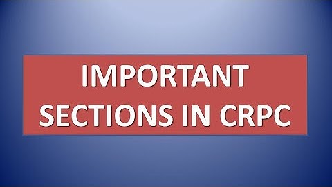Important sections of CRPC|| judiciary exams|| part 1