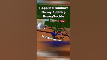 Applying Rainbow Mutation To my HoneySuckle... In Roblox Grow A Garden