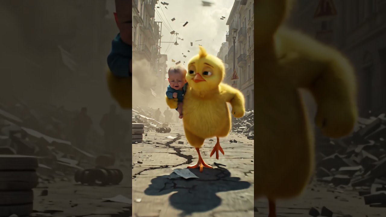 🐣🐣🐥Baby Saved by Brave Little CHICK in Earthquake Chaos!👶
