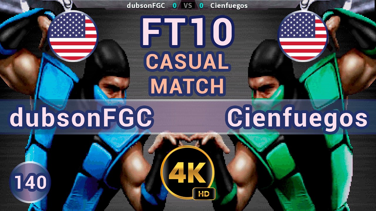 UMK3 - 🇺🇸 dubsonFGC vs Cienfuegos 🇺🇸 FT10 /4K 60FPS #umk3 #ultimatemortalkombat3 #t99hex #team99hits