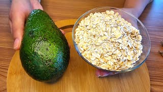 1 cup of oatmeal and 1 avocado! Healthy and delicious breakfast in 10 minutes!