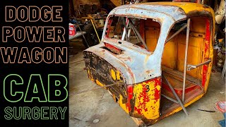 Rusty Cab Repair! Dodge Power Wagon Body Work and Sheet Metal Welding. Rust Removal and Restoration