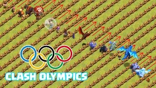 OLYMPIC GAMES !! 🔥 Which TROOP is FASTEST !! 🔥 Clash Of Clans