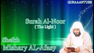 Mishary al afasy Surah Al Noor  full  with audio english translation