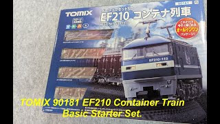 Tomix 90181 N Gauge Basic Set Unboxing EF210 Container Train N
