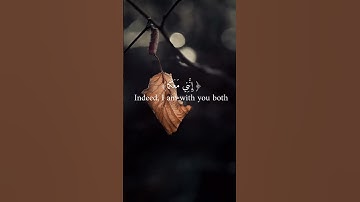{قَالَ لَا تَخَافَا ۖ إِنَّنِي مَعَكُمَا أَسْمَعُ وَأَرَىٰ} #قرآن #سورة_طه #quran