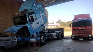Scania 113 do tio graxaim trocando bronzinamento do motor ...