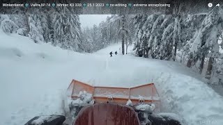 Winterdienst ❄ Valtra N174 Wintec K3 320. 25.1.2023 extreme snowplowing after a snowstorm