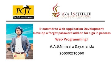Web project Task 05 | 1st year | Semester 01 | Java Institute | E-commerce Web Application