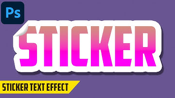 Sticker Text Effect in Photoshop Tutorial