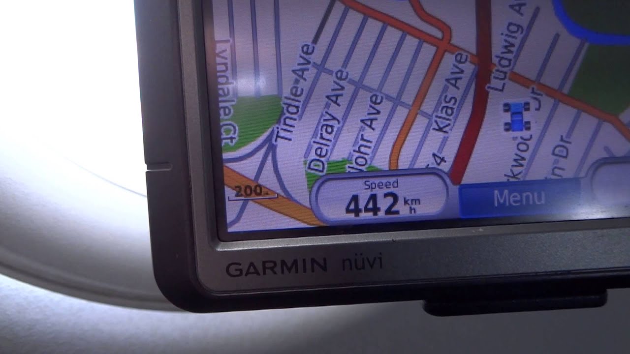 Garmin nuvi GPS on a plane YouTube